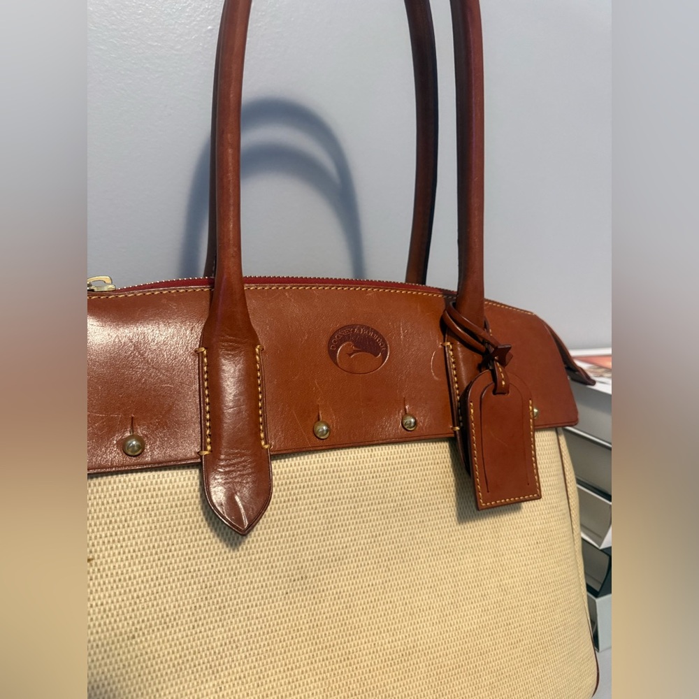 Rooney and Bourke Wilson Panama Tan and Brown leather satchel  large - Picture 7 of 14